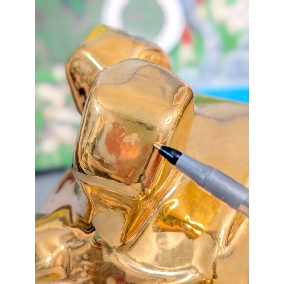 Jaru 1976 Gold Ceramic Lovers Sculpture - Picture 5 of 16